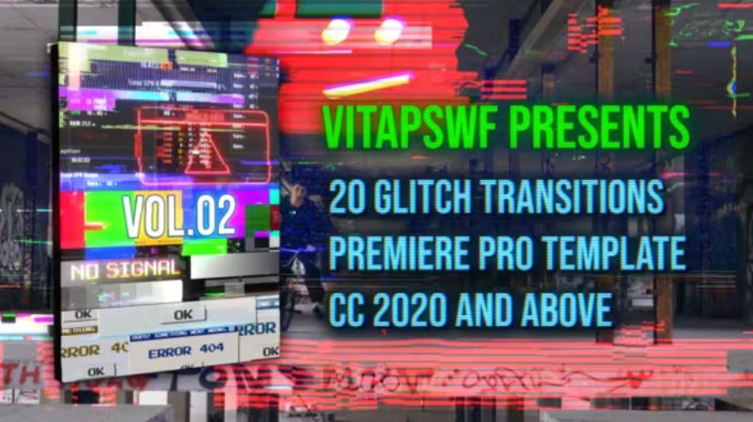 Videohive Glitch Transitions Vol Intro Hd