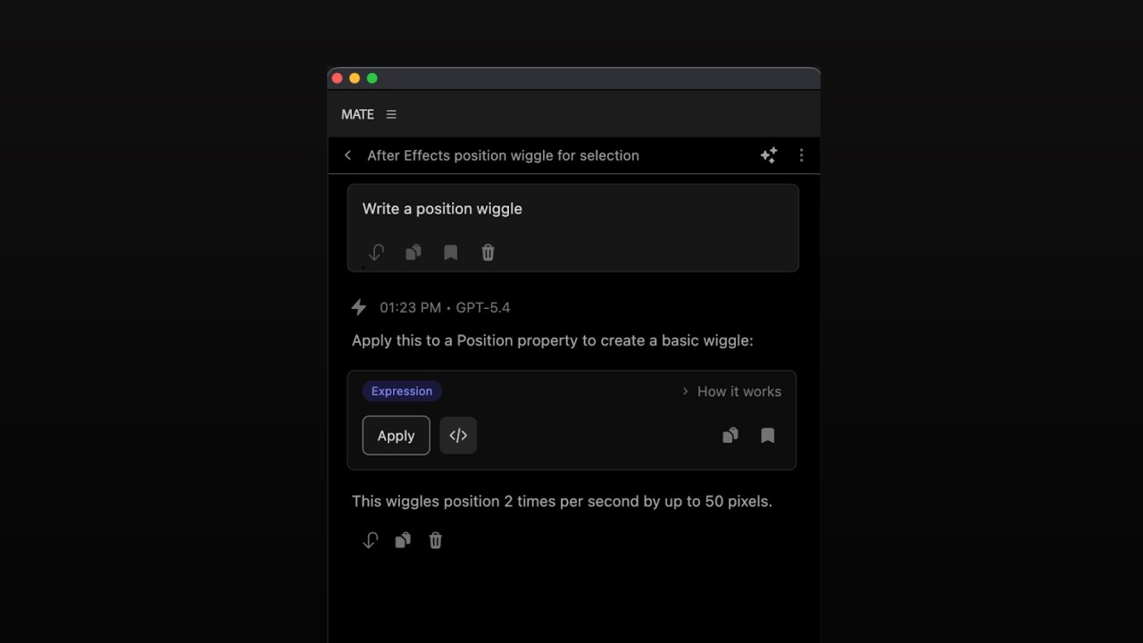MATE for AE - Your AI Agent for After Effects