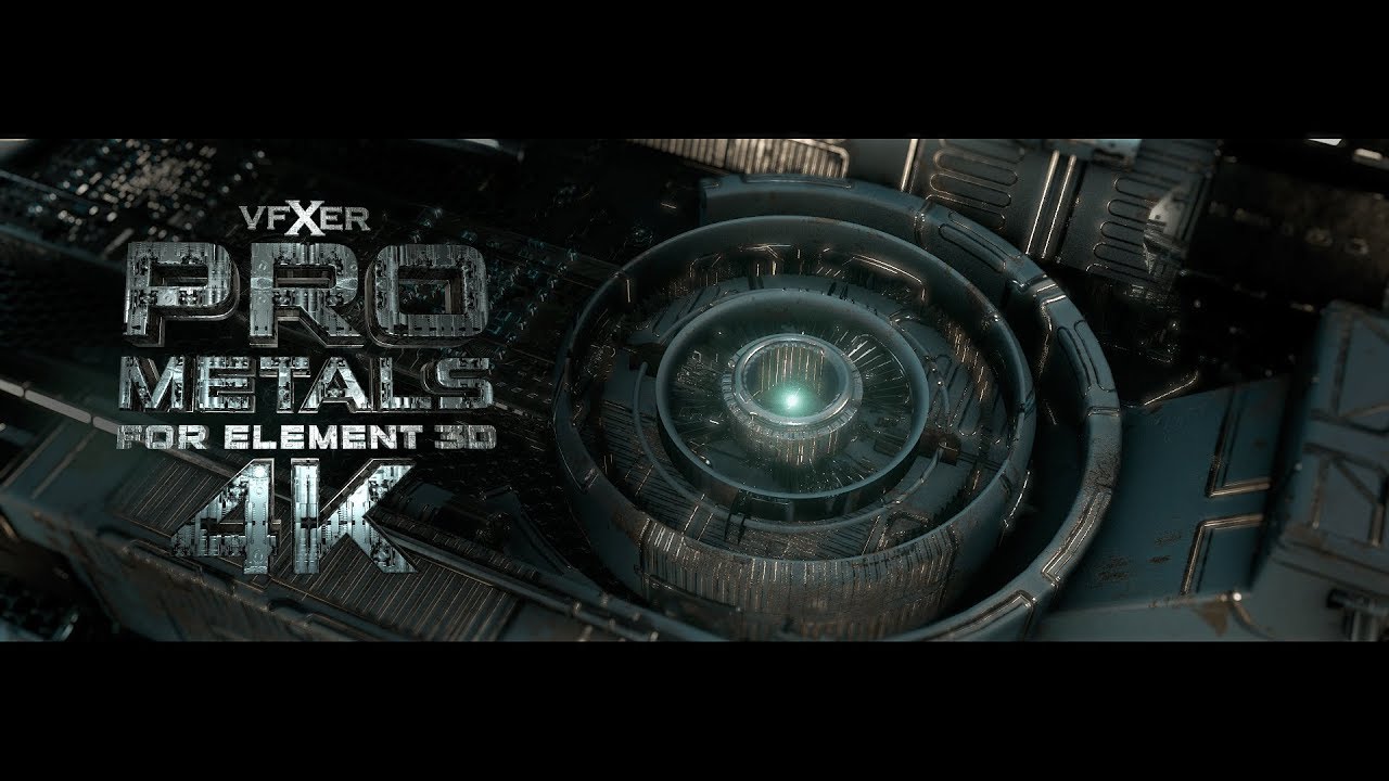 VFXER PRO Metals 4K For Element 3D Material Pack