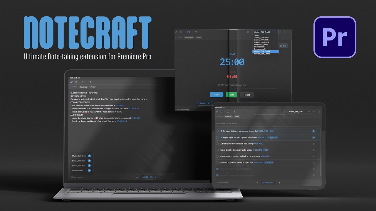 Notecraft for Premiere Pro
