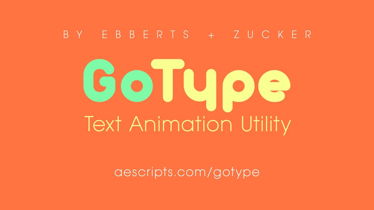 Aescripts GoType v1.01 Win/Mac preview