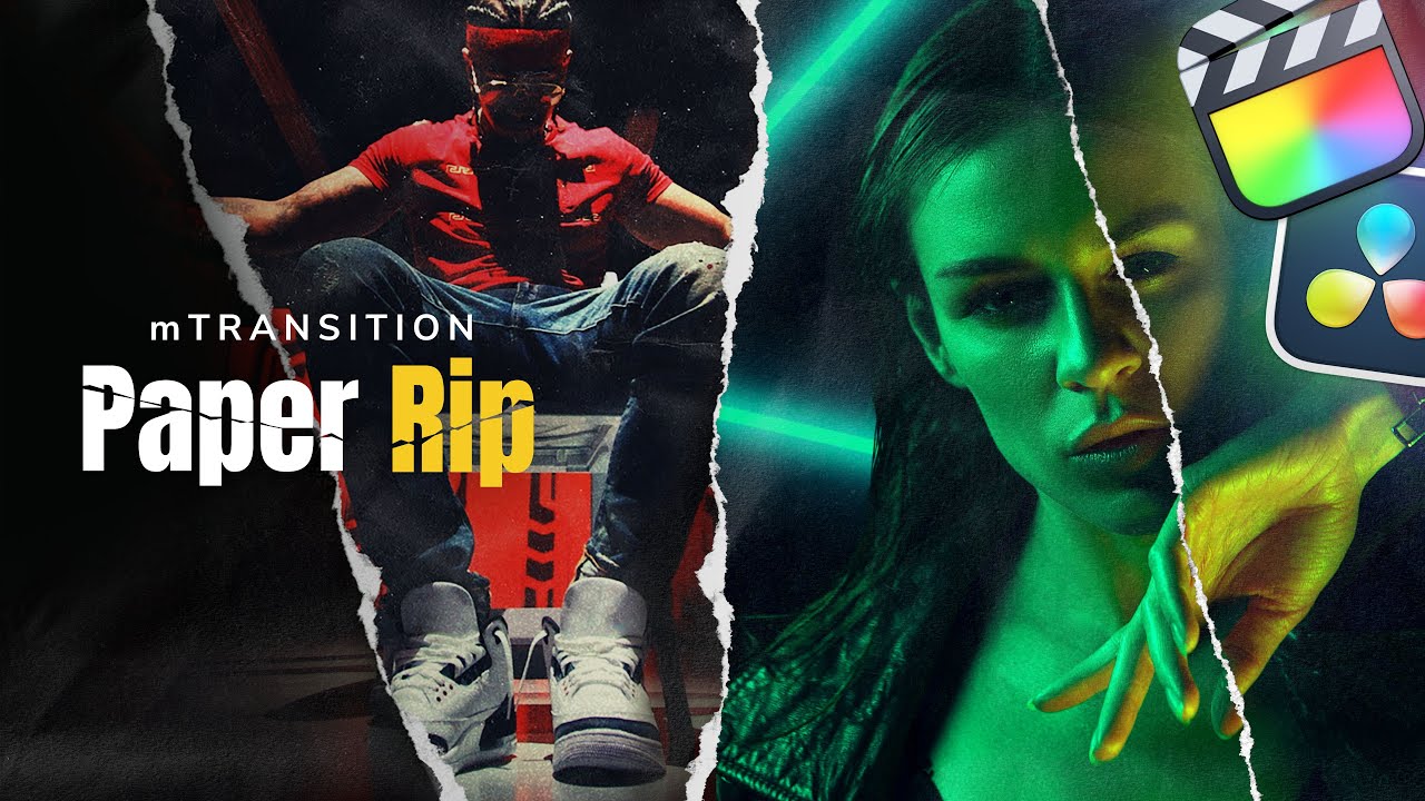 mTransition Paper Rip — 52 Paper Tear Transitions for Final Cut Pro — MotionVFX