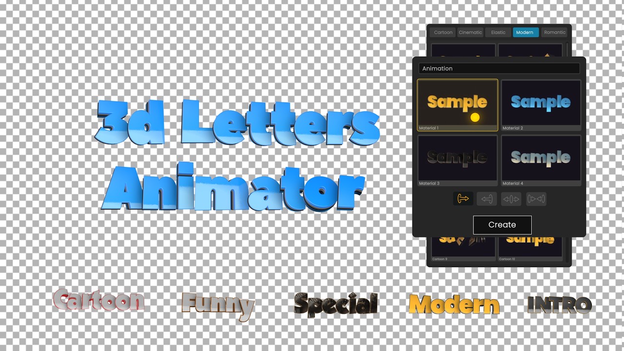 3D Letters Animator for After Effects
