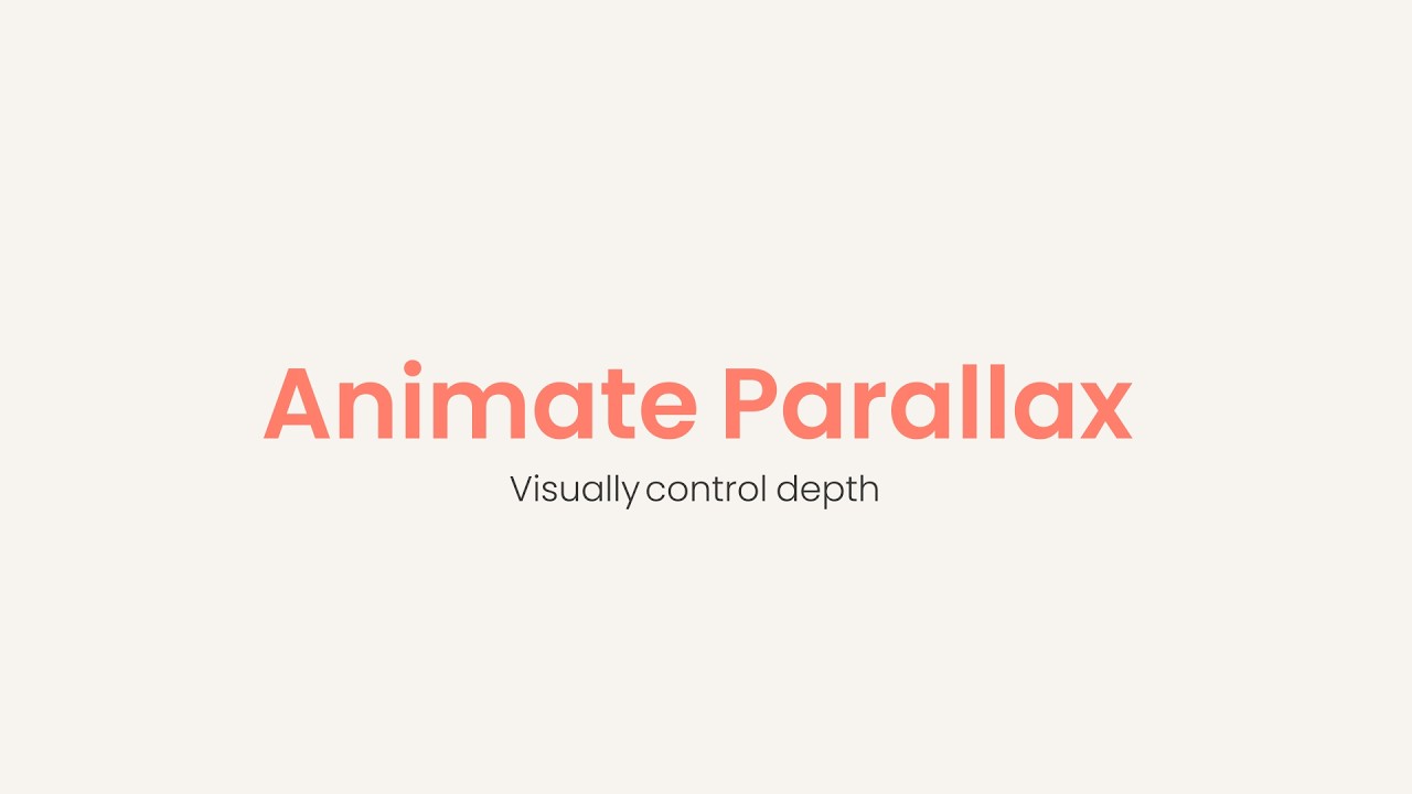 AnimateParallax for After Effects