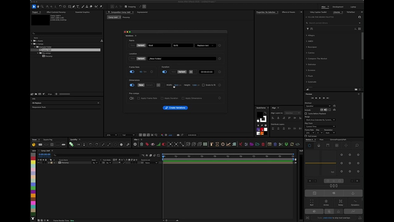 Variations: Run-through