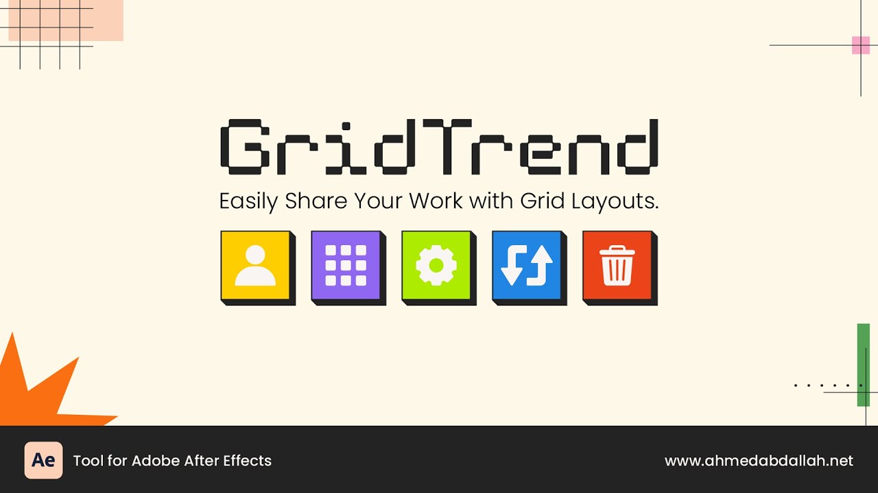 GridTrend: Share Your Work in a Pro Grid in 1 Second (After Effects Tool)