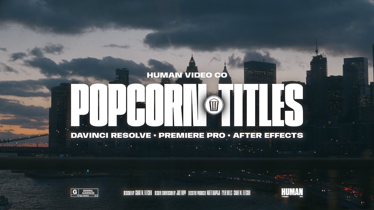 POPCORN TITLES for DaVinci, Premiere & After Effects