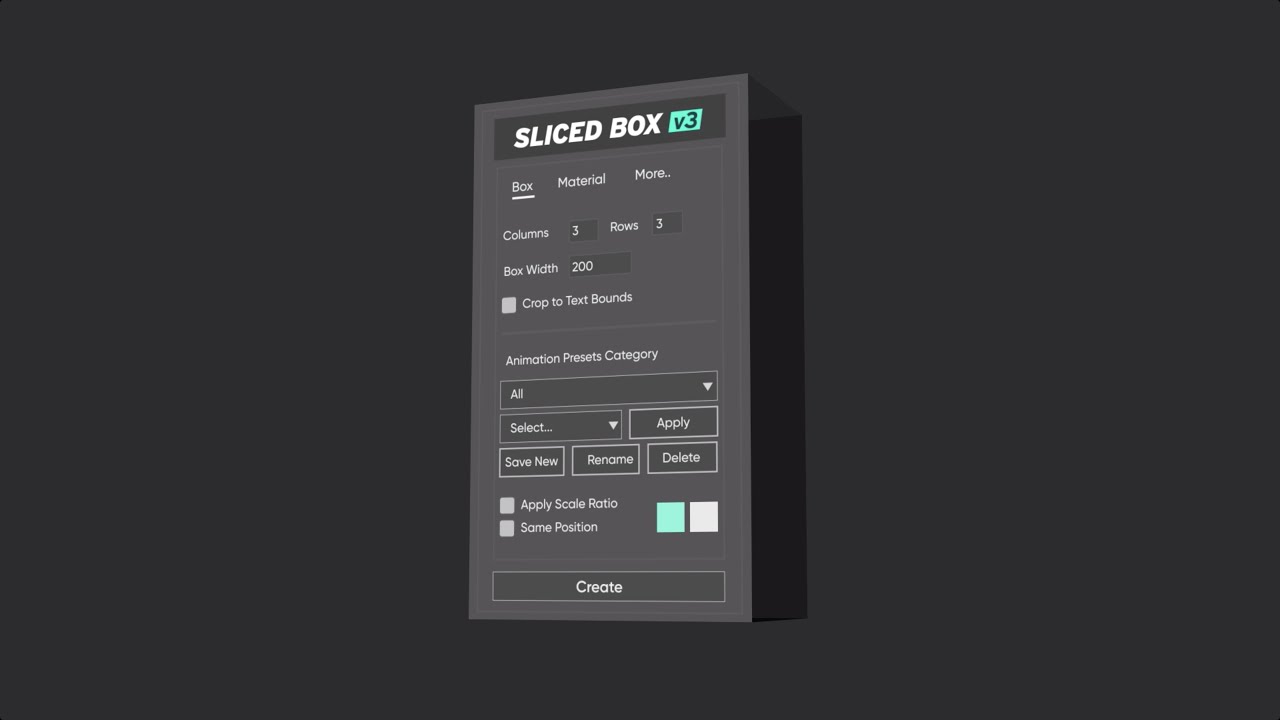 Sliced Box V3 for After Effects
