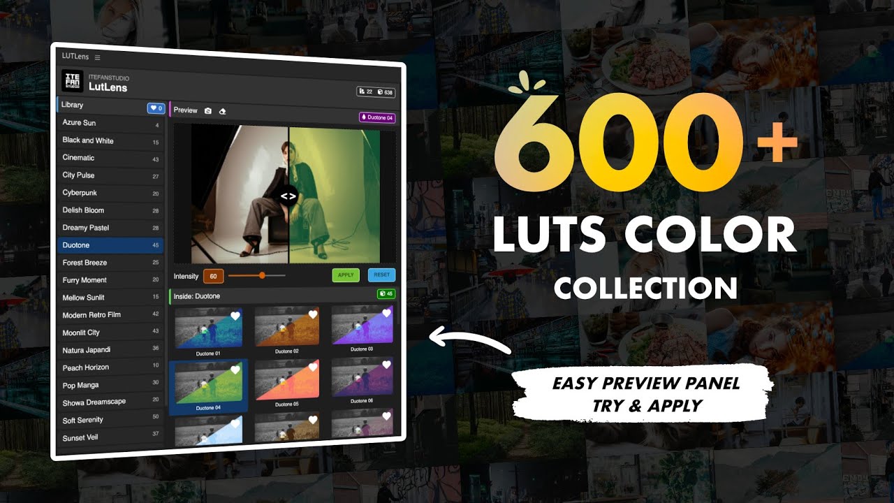 LutLens, The ultimate LUT collection Extension for After Effects
