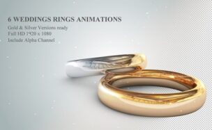 VIDEOHIVE 6 3D WEDDING RINGS ANIMATIONS
