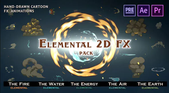 Videohive RTFX Elemental 2D FX Pack
