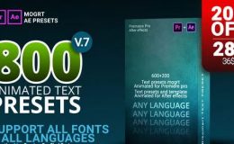 VIDEOHIVE 650 TEXT PRESETS FOR PREMIERE PRO MOGRT & AFTER EFFECTS