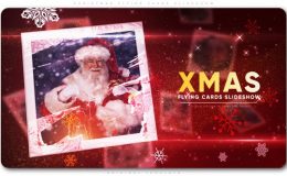 VIDEOHIVE CHRISTMAS FLYING CARDS SLIDESHOW