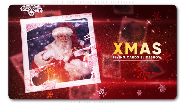VIDEOHIVE CHRISTMAS FLYING CARDS SLIDESHOW