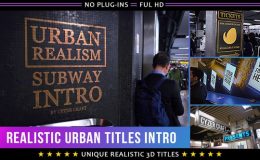 VIDEOHIVE REALISTIC URBAN 3D TITLES INTRO