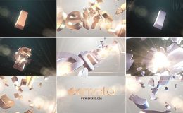 VIDEOHIVE 3D GOLD AND SILVER SHATTER LOGO