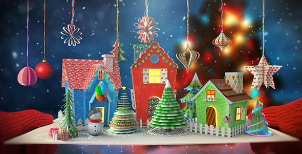 VIDEOHIVE CHRISTMAS PAPER CARD