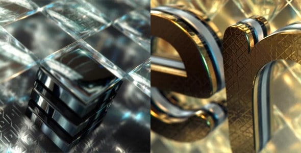 Gold & Black Crystallized Glass Logo Reveal Videohive
