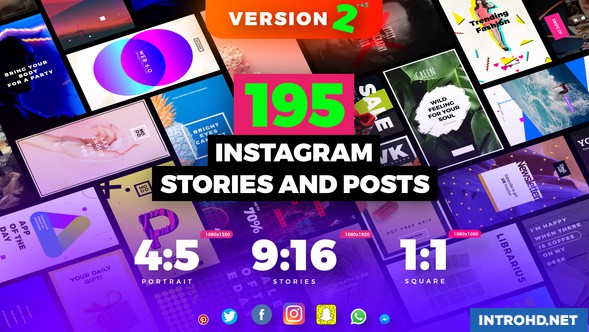 VIDEOHIVE INSTAGRAM STORIES AND POSTS PACK