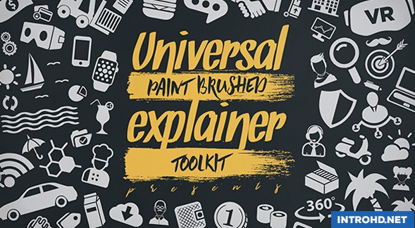 VIDEOHIVE UNIVERSAL PAINT BRUSHED EXPLAINER TOOLKIT