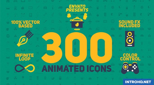 VIDEOHIVE ANIMATED ICONS PACK