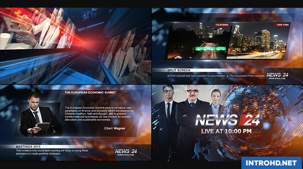 VIDEOHIVE BROADCAST DESIGN - NEWS 24 PACKAGE - INTRO HD