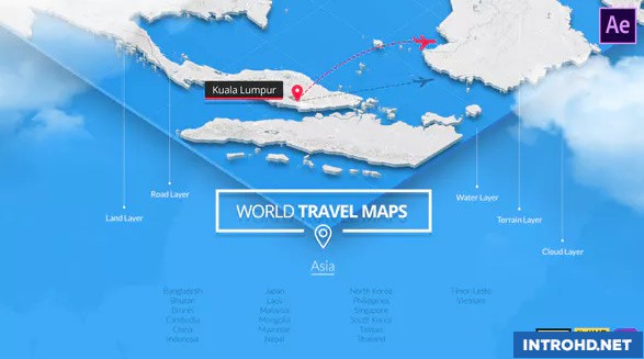VIDEOHIVE WORLD TRAVEL MAPS – ASIA