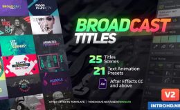 Videohive Text Animation Tool | Broadcast Pack: Modern Colorful Typography Titles v2.0.3