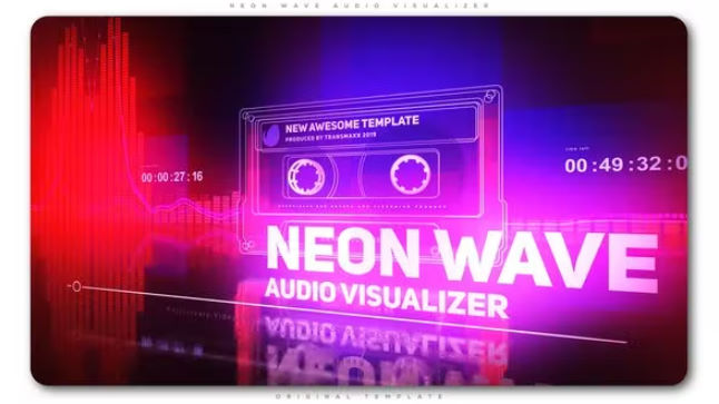 VIDEOHIVE NEON WAVE AUDIO VISUALIZER