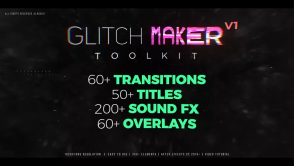 VIDEOHIVE GLITCHMAKER TOOLKIT: 350+ ELEMENTS