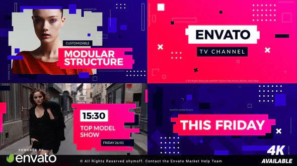 VIDEOHIVE ACTIVE GLITCH BROADCAST PACKAGE