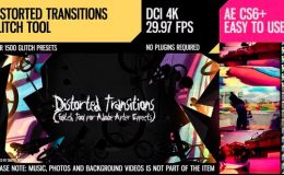 VIDEOHIVE DISTORTED TRANSITIONS (GLITCH TOOL)