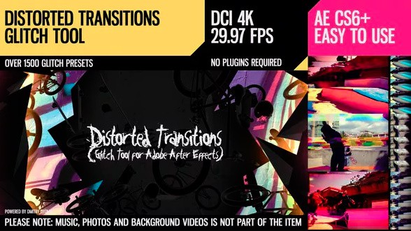 VIDEOHIVE DISTORTED TRANSITIONS (GLITCH TOOL)