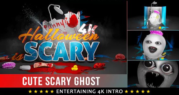 VIDEOHIVE FUNNY SCARY GHOST LOGO INTRO