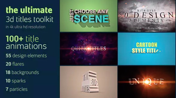 VIDEOHIVE ULTIMATE 3D TITLES TOOLKIT