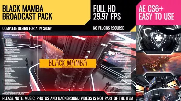 VIDEOHIVE BLACK MAMBA (BROADCAST PACK)