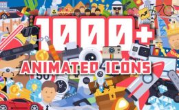 VIDEOHIVE 1000+ FLAT ANIMATED ICONS PACK