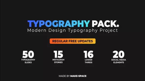 VIDEOHIVE TYPOGRAPHY DESIGN PACK