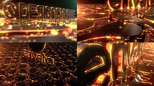 VIDEOHIVE PARTICLES GOLD LOGO