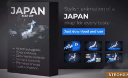 Videohive Japan Map Animation - Japanese Map Kit