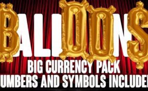 Foil Balloons Currency & Numbers Videohive