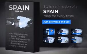 Spain Animated Map – Kingdom of Spain Map Kit