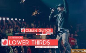 VIDEOHIVE CLEAN GLITCH – LOWER THIRD