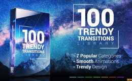 100 Trendy Transitions Library Premiere Pro Motion array