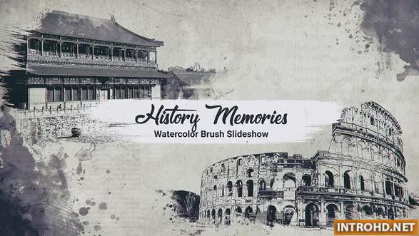 History Memories // Watercolor Brush Slideshow Videohive