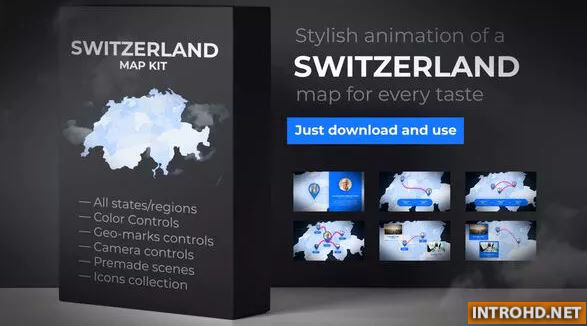 Switzerland Map – Swiss Confederation Map Kit