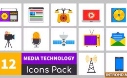 VIDEOHIVE TRULY ANIMATED MEDIA TECHNOLOGY ICONS