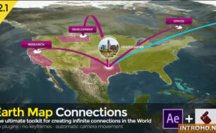 VIDEOHIVE EARTH MAP CONNECTIONS V2.1