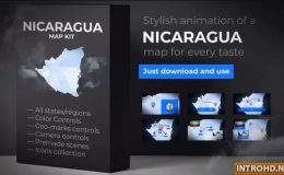 VIDEOHIVE NICARAGUA ANIMATED MAP - REPUBLIC OF NICARAGUA MAP KIT