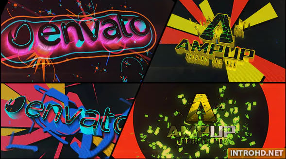 VIDEOHIVE COLORFUL DUBSTEP PROJECTION LOGO